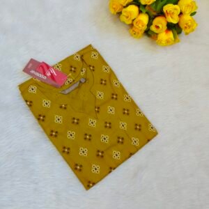 MUSTARD YELLOW BASE WITH INTRICATE FLORAL-INSPIRED MOTIFS KURTI