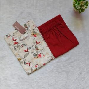 IVORY ORANGE LEAF CORD