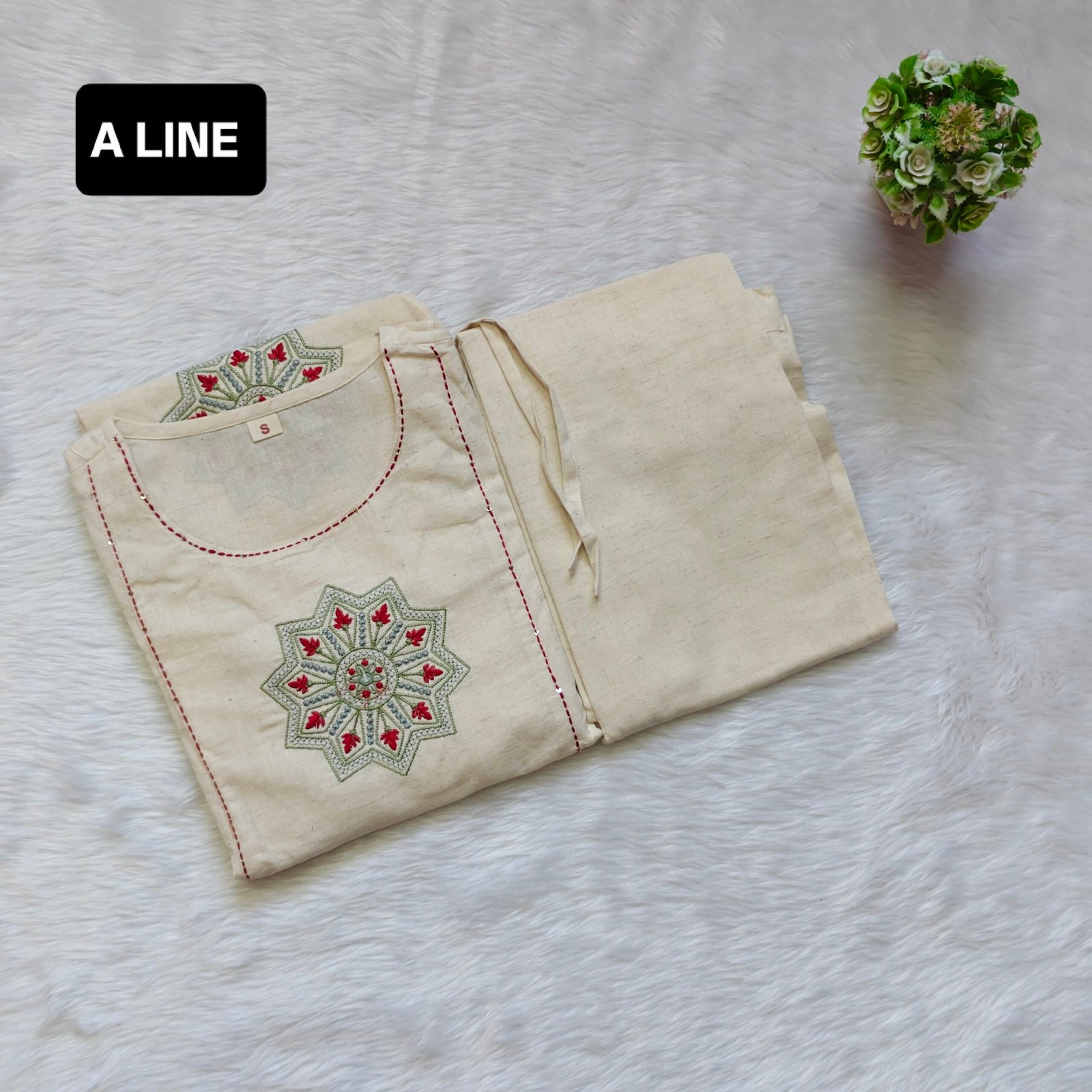 KHADI MANDALA CORD SET (A-LINE)