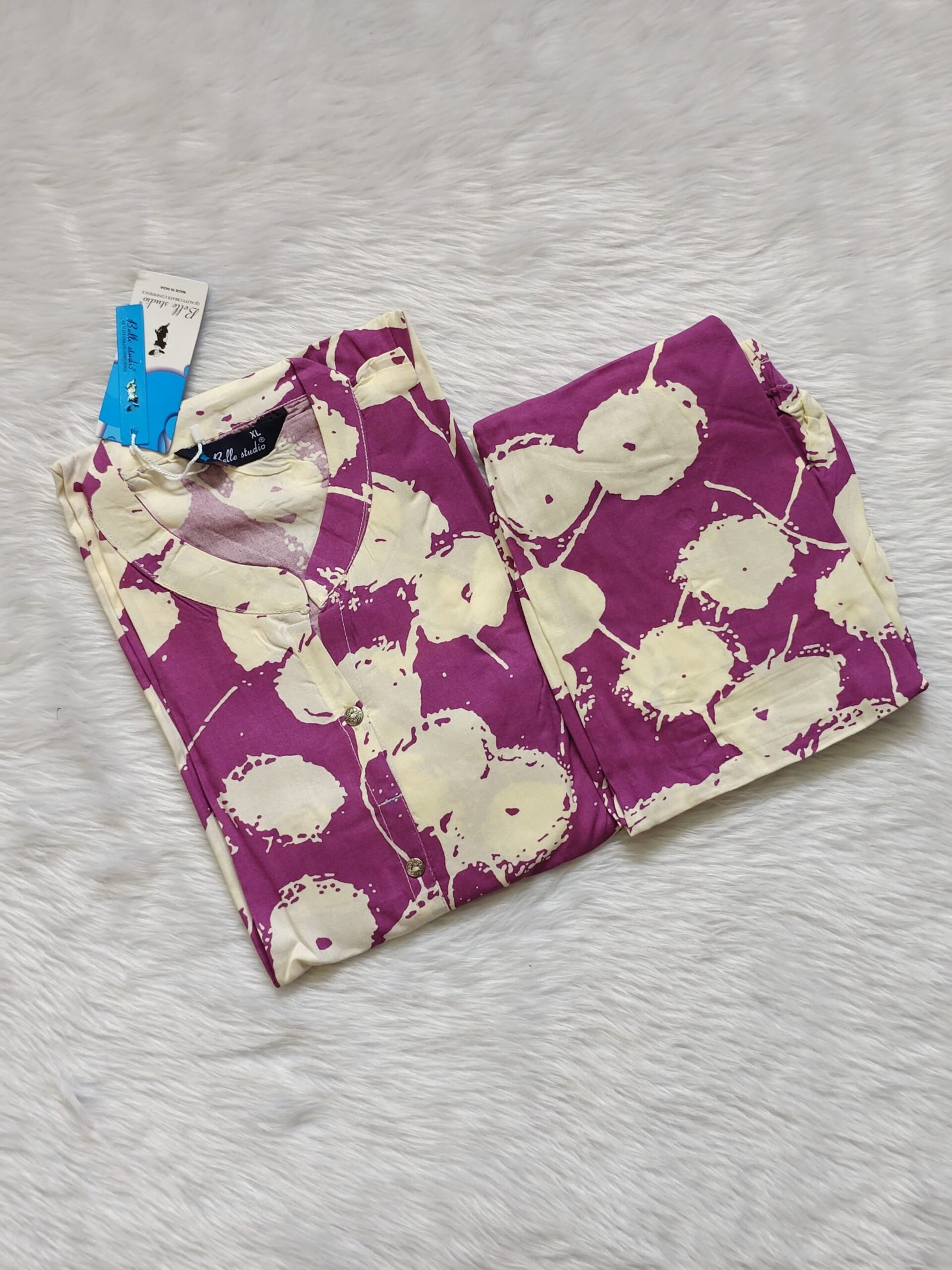 LAVENDAR WHITE CORD SET