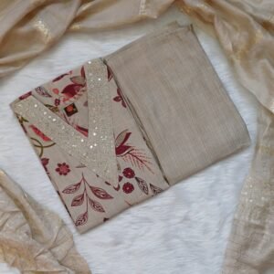 IVORY MAROON FLORAL SET