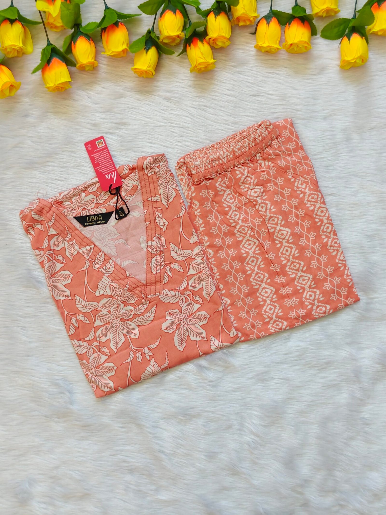 ORANGY FLORAL CORD