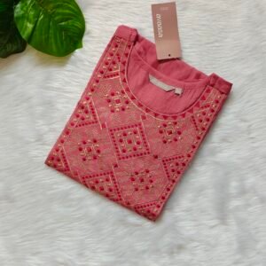 PINK EMBRO KURTI