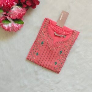 PINK EMBRO KURTI