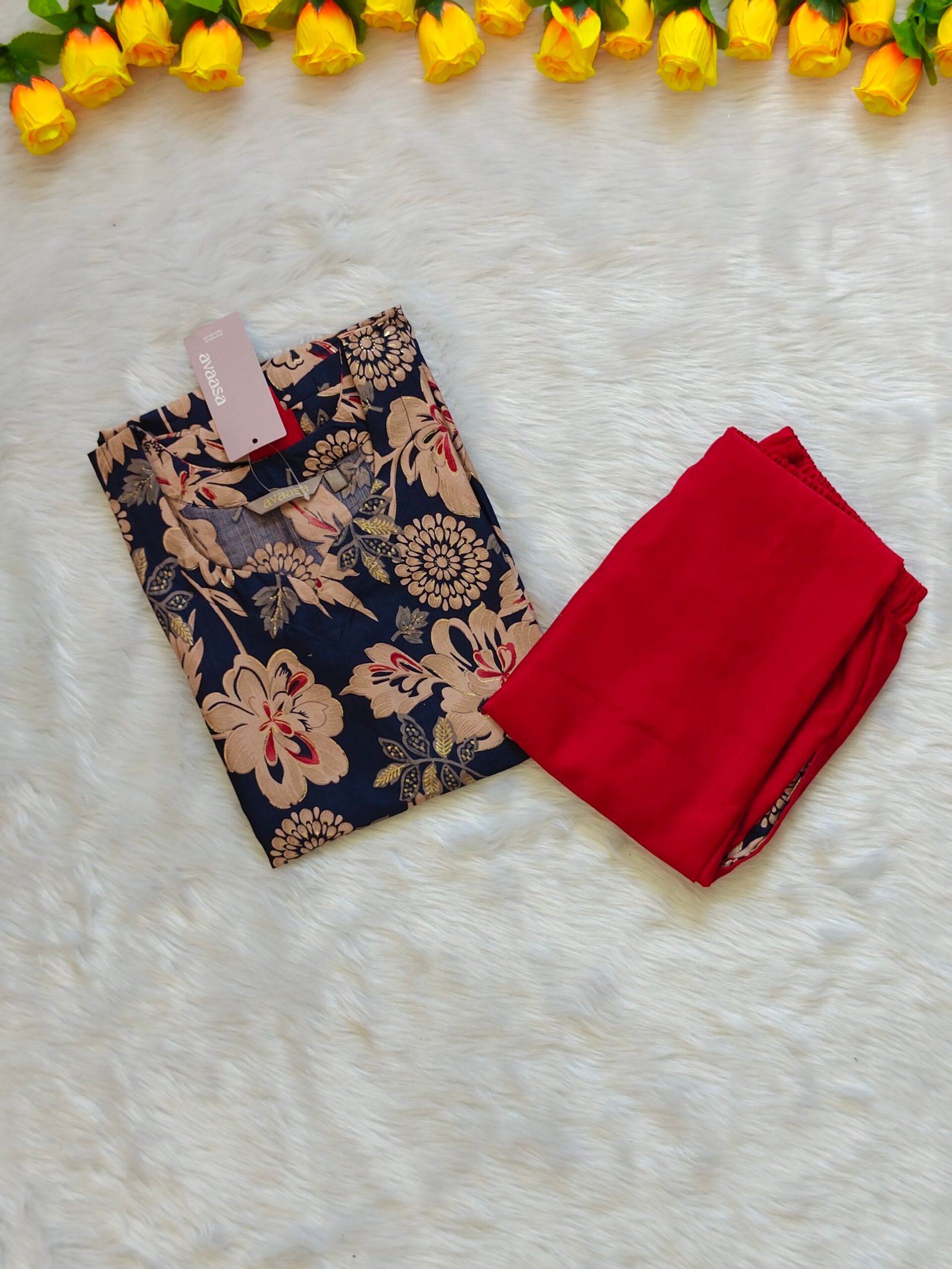 NEVY BLUE & RED CORD