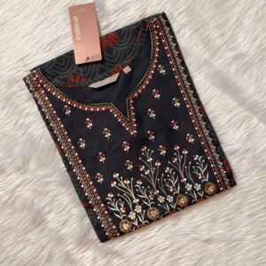 DARK GREY GARDEN KURTI