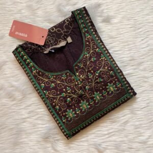 ROYAL BROWN SILK  KURTI