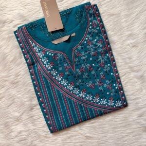 BLUISH EMBROIDERY KURTI