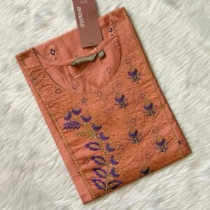 BEIGE EMBROIDERY SILK KURTI