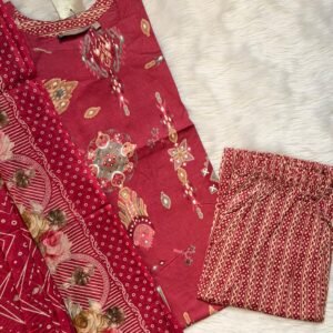 CREAM PINK COTTON SET
