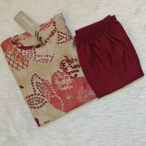 IVORY MAROON CORD