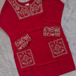 RED SHORT KURTI