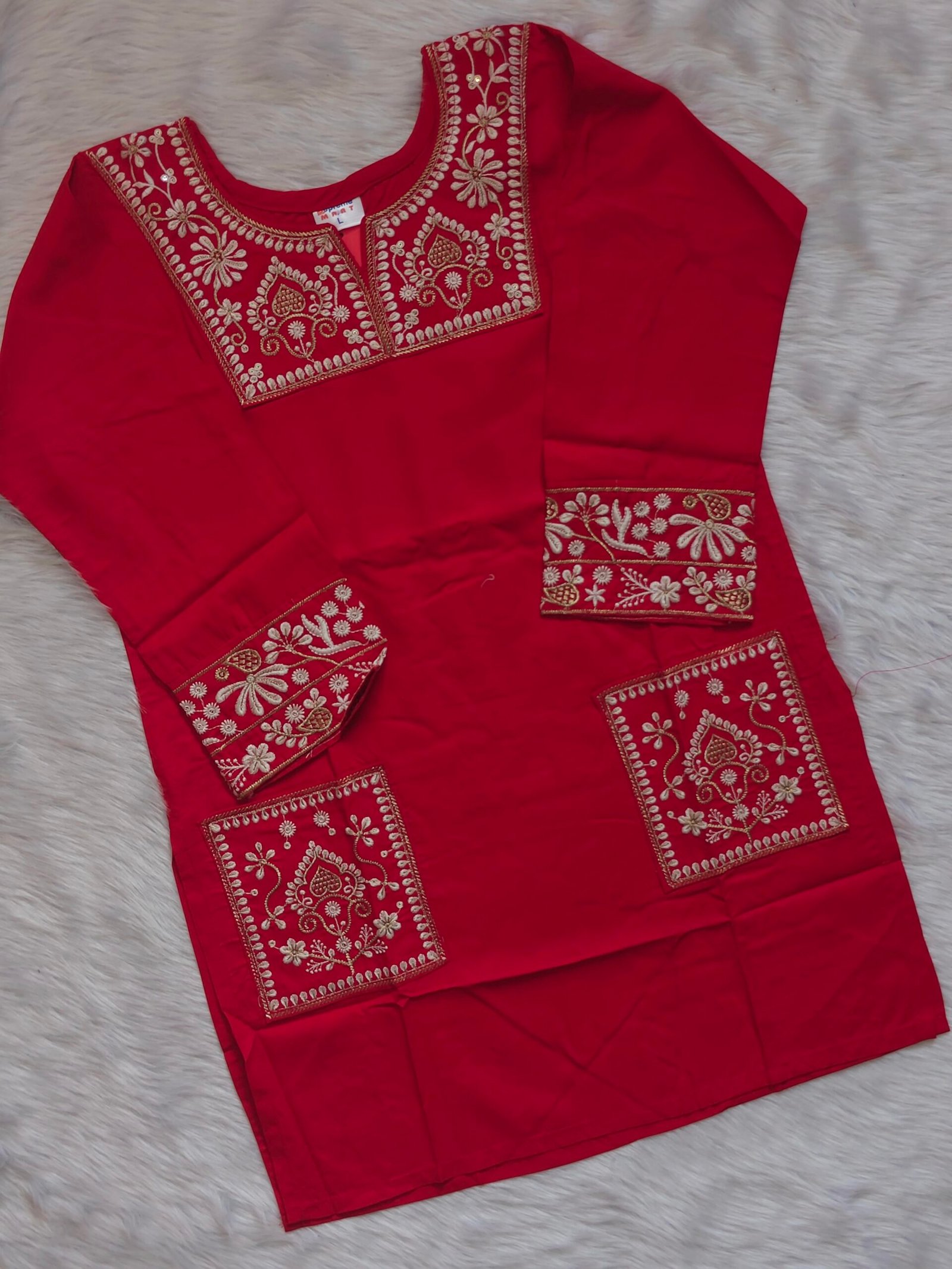 RED SHORT KURTI