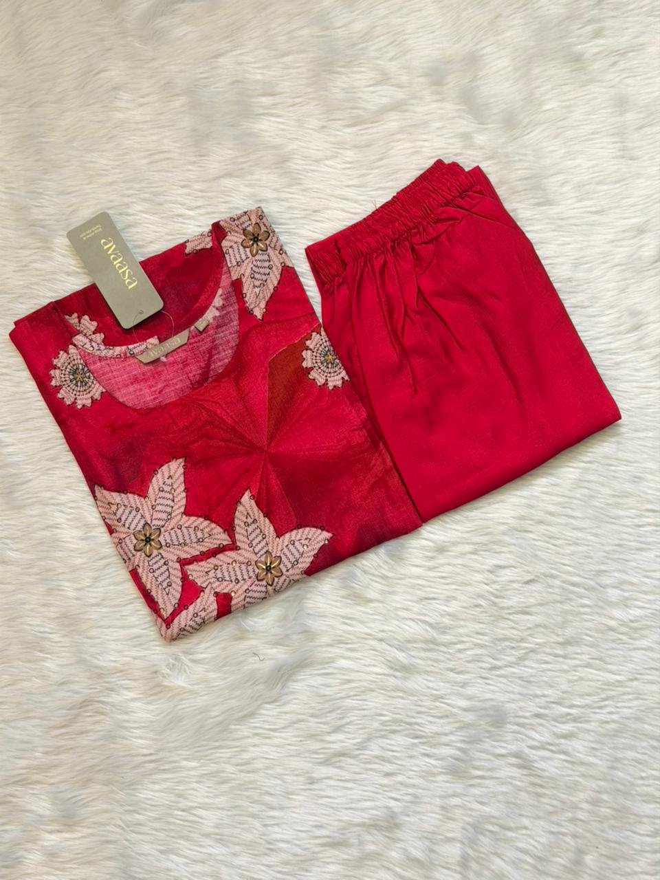 PINK BIG FLORAL CORD