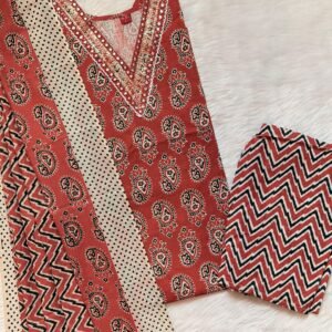 MAROON MAANGA COTTON SET