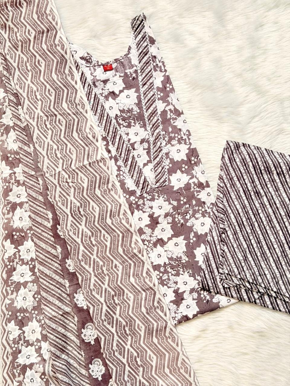 COFFEE FLORAL COTTON SET