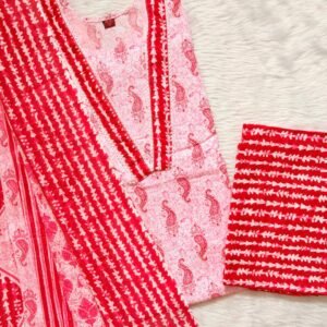 WHITE RED COMBO  COTTON SET