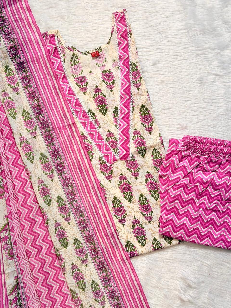 IVORY ROSE COTTON SET