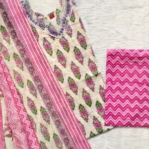 IVORY PURPLE COTTON SET