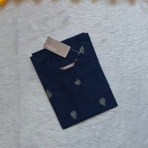 NEVY BLUE RAWSILK KURTI