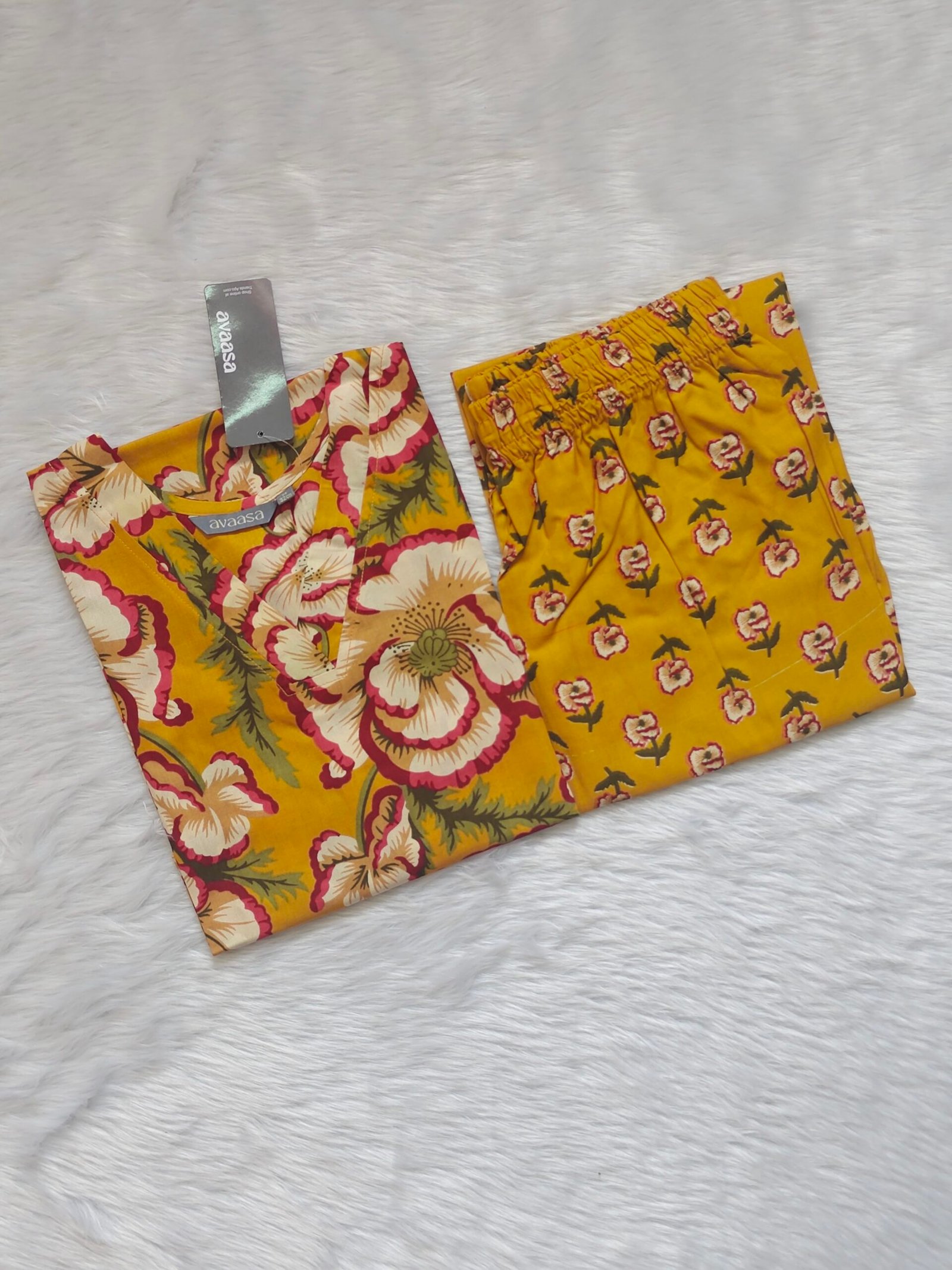 YELLOW FLORAL CORD