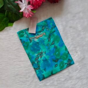GREEN FLORAL KURTI