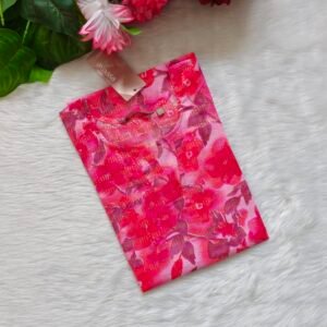 PINK FLORAL KURTI