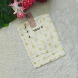 WHITE SILK KURTI