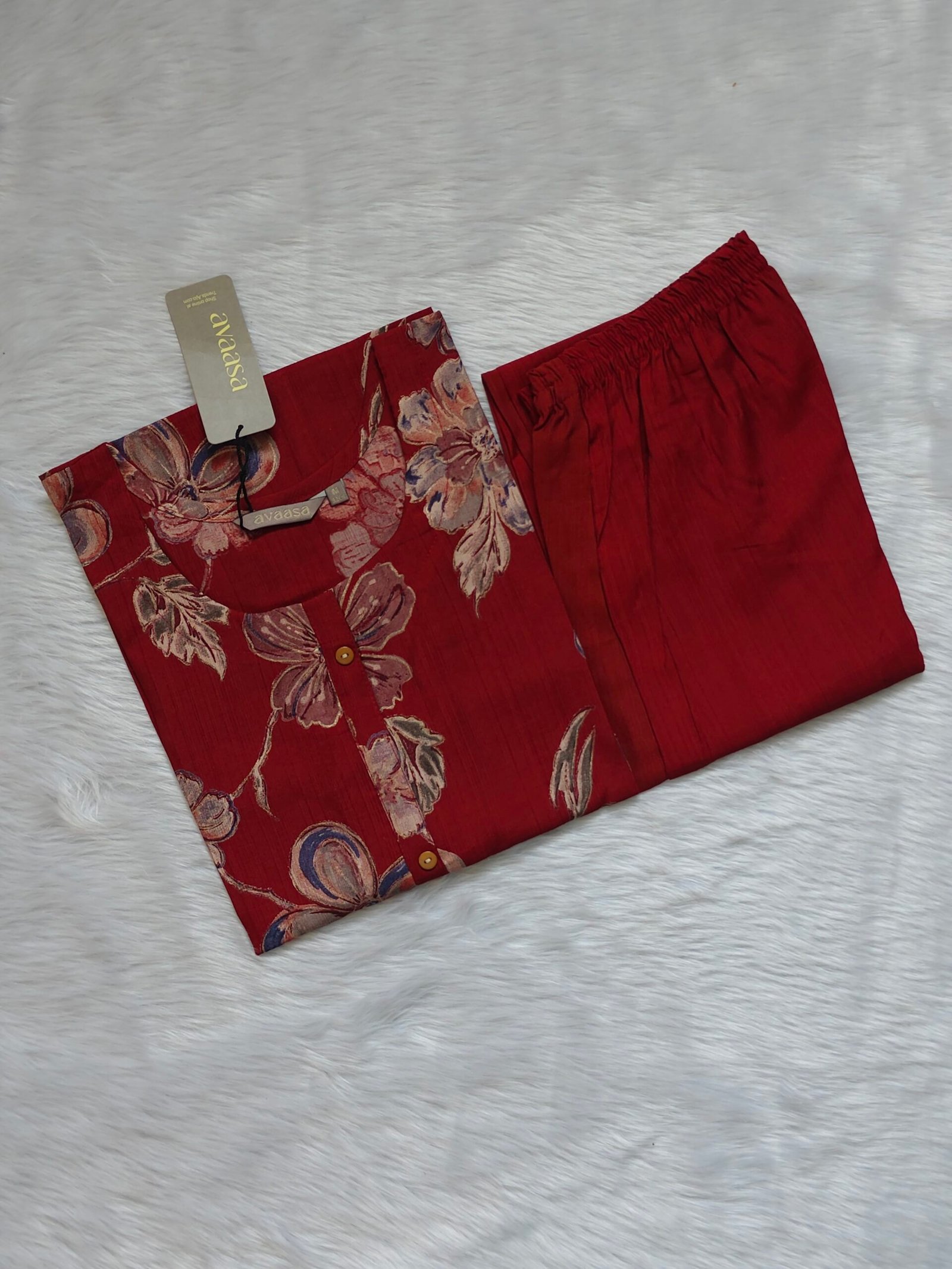 BROWN FLORAL CORD