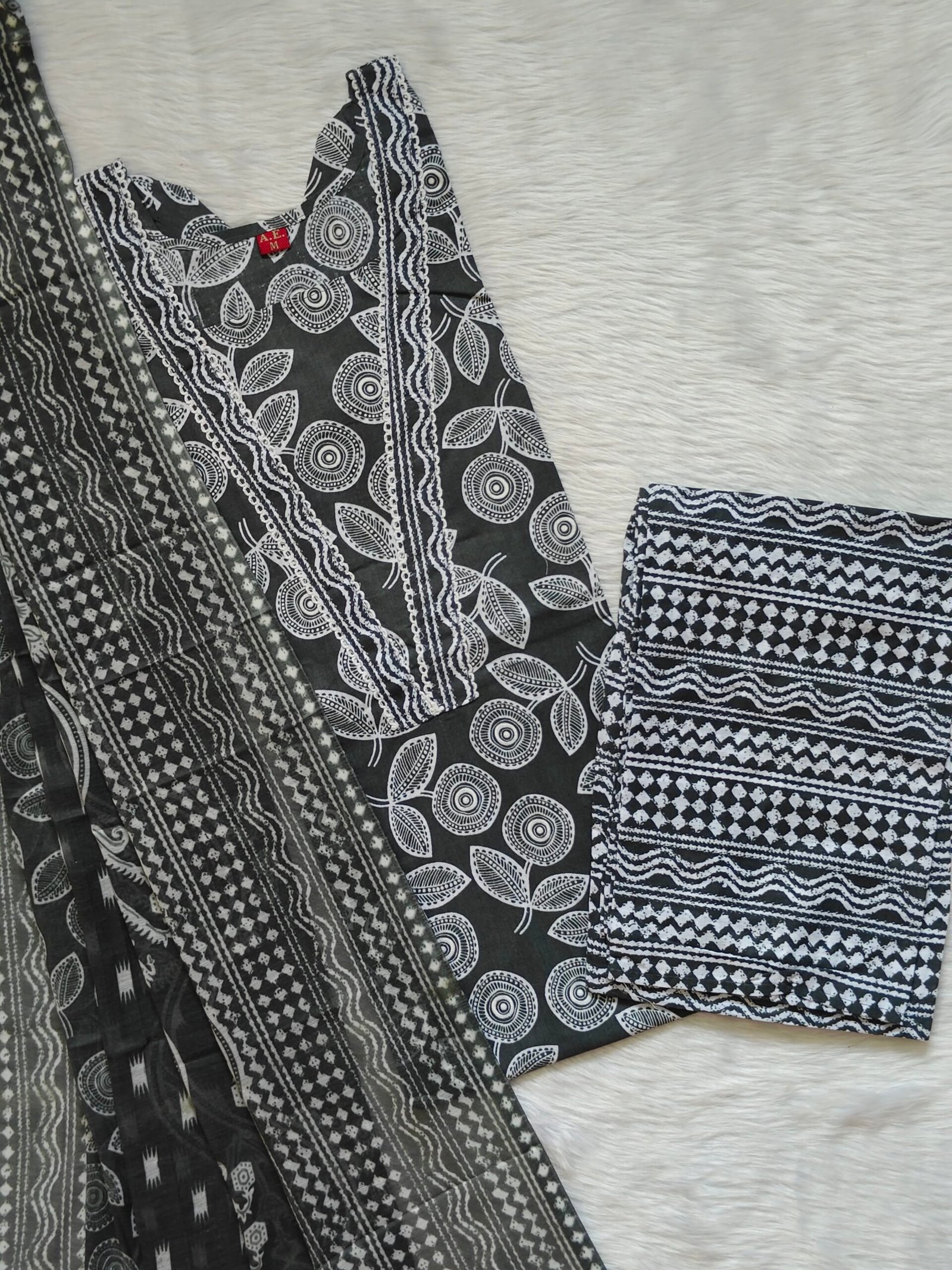 DARK GREY COTTON SET