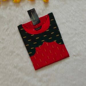 MAROON RAWSILK KURTI