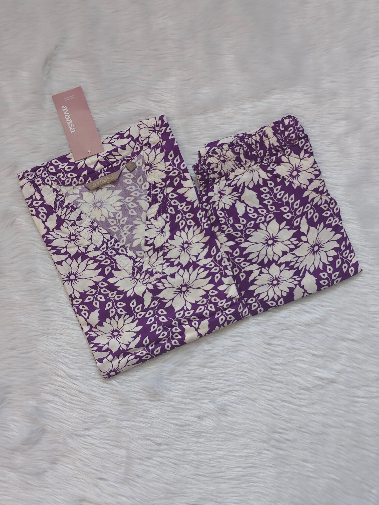 PURPLE WHITE COMBO CORD