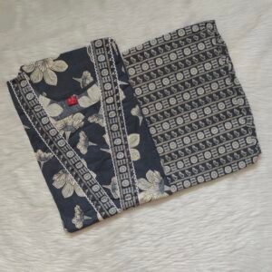 GREY BIG FLORAL CORD